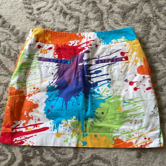Loudmouth Ladies Skort. Paint splash print size 4 - Picture 5 of 9